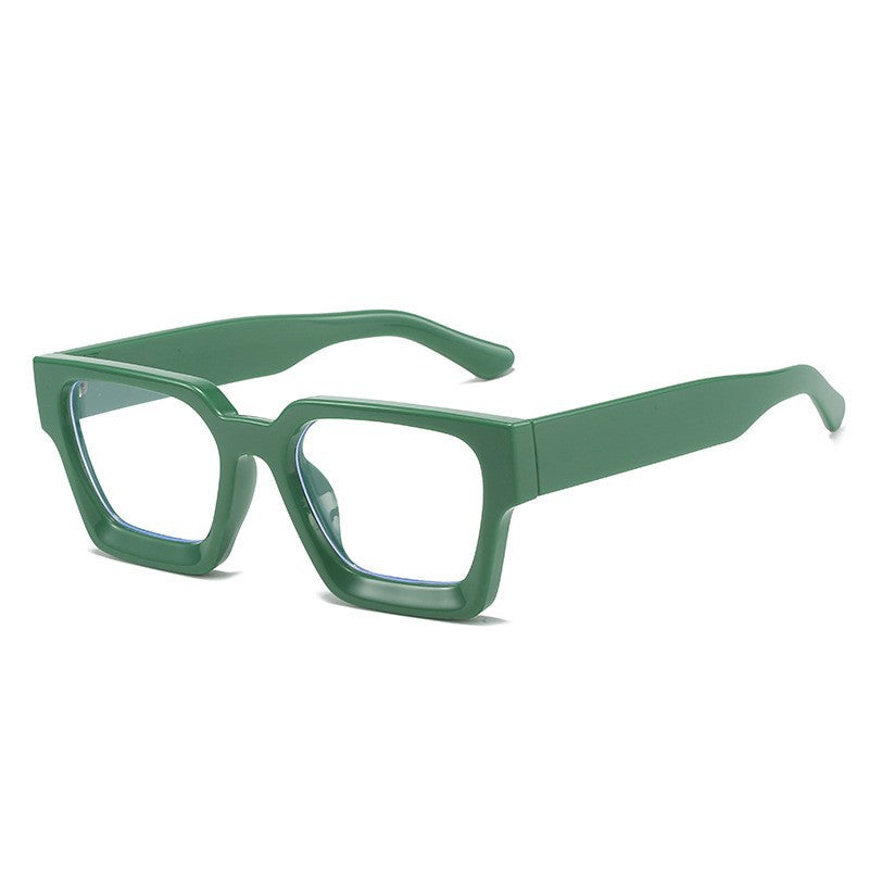 Chunky Square Frame Eyeglasses With Clear Lens - Color_07