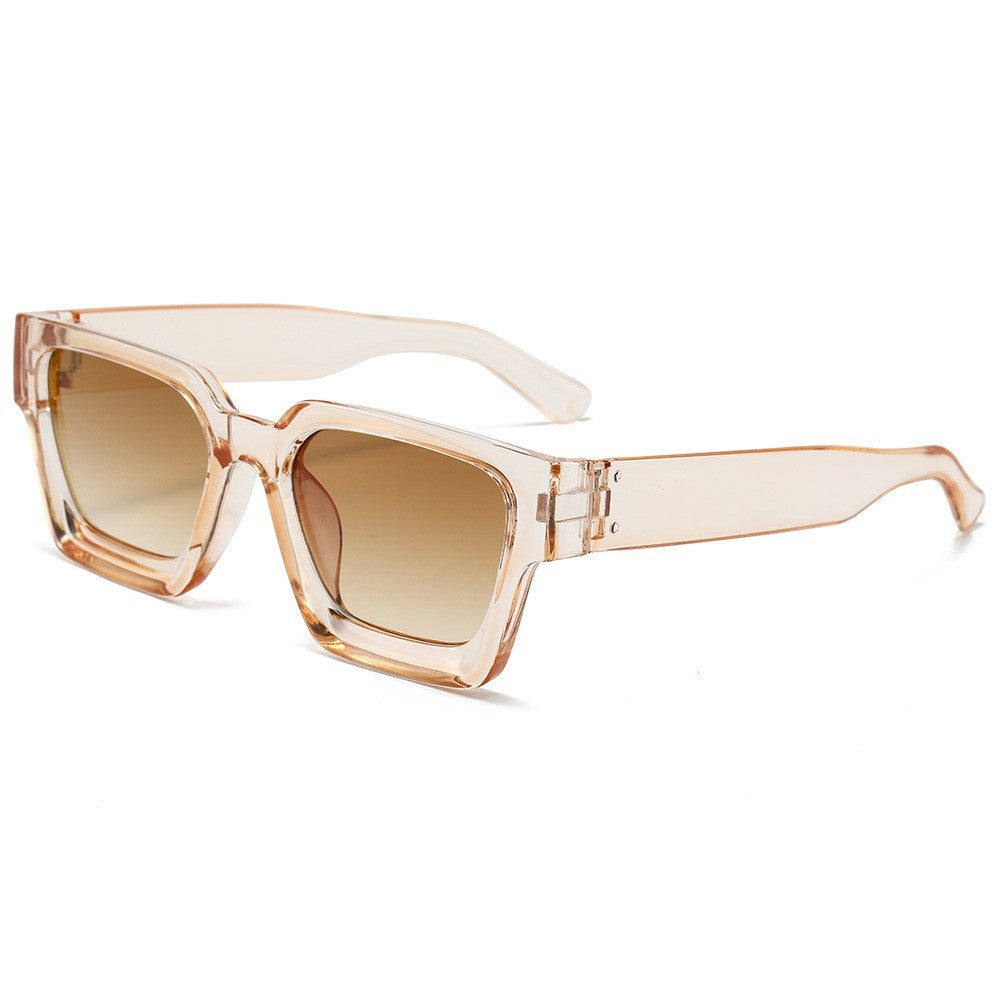 Chunky Square Frame Eyeglasses With Clear Lens - Color_12