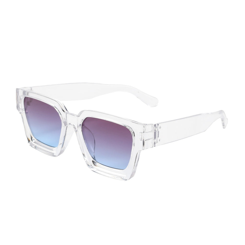Chunky Square Frame Eyeglasses With Clear Lens - Color_13