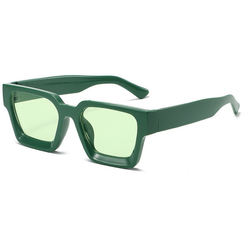 Chunky Square Frame Eyeglasses With Clear Lens - Color_15