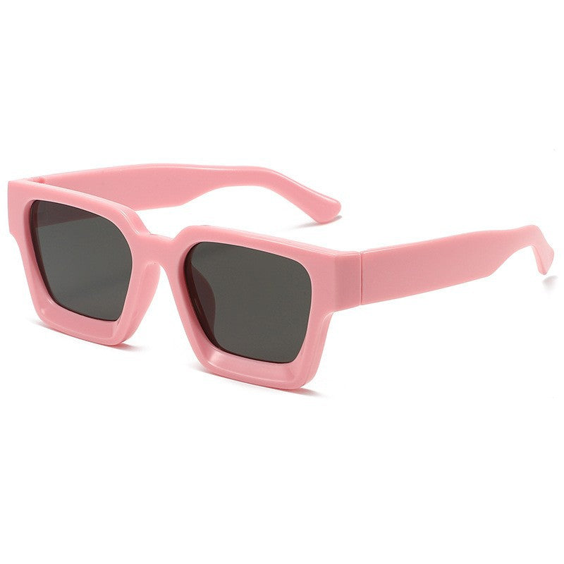 Chunky Square Frame Eyeglasses With Clear Lens - Color_16