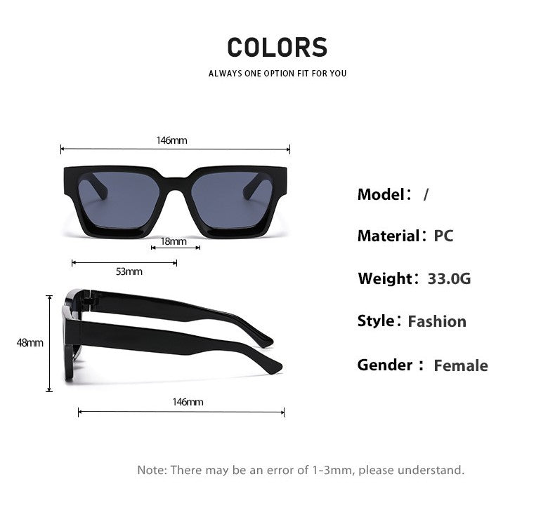 Chunky Square Frame Eyeglasses With Clear Lens - view 1