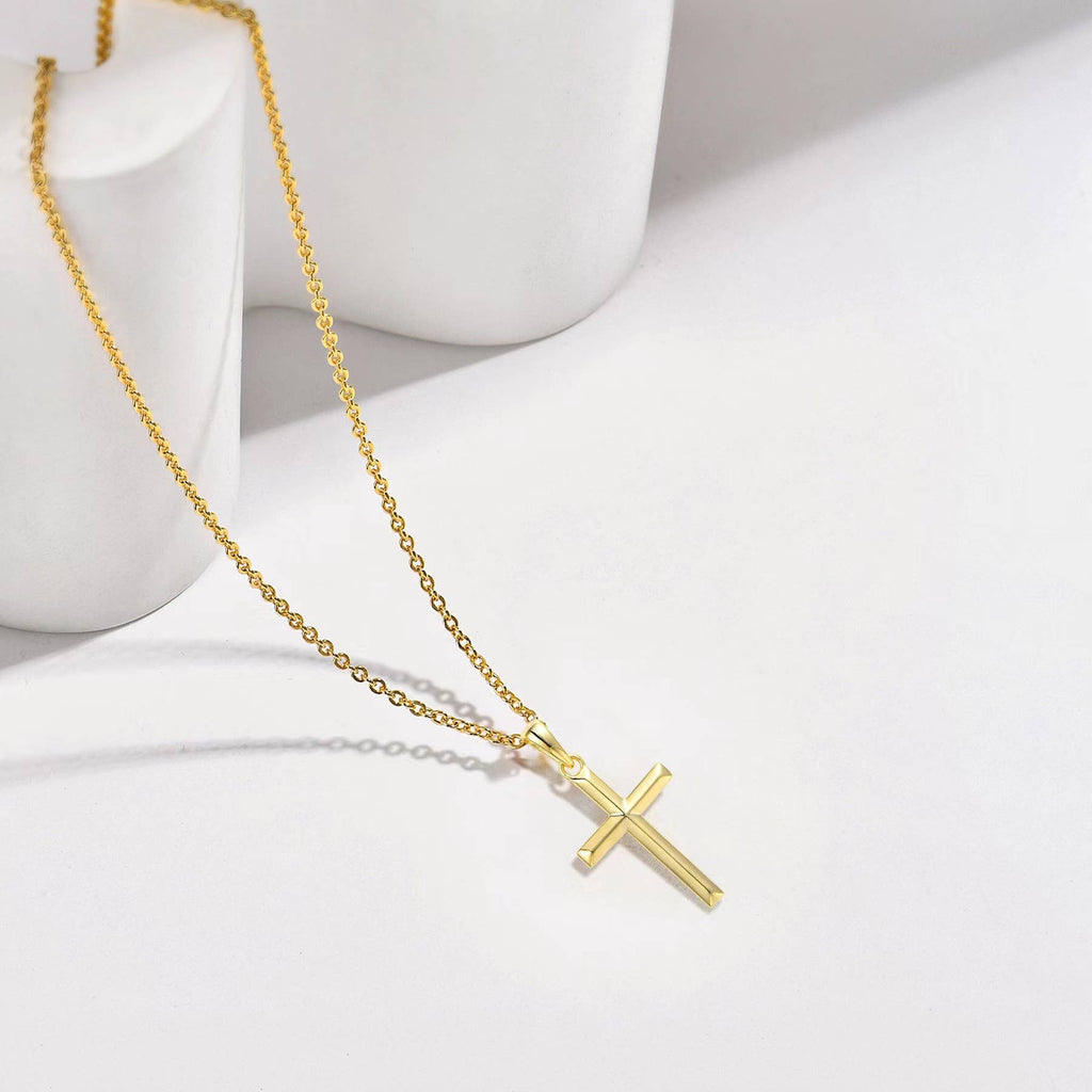 Minimalist Cross Pendant Chain Necklace