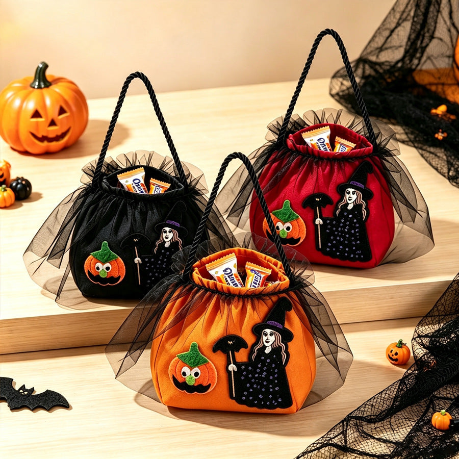 Spooky Witch Drawstring Bucket Treat Bag - view 1