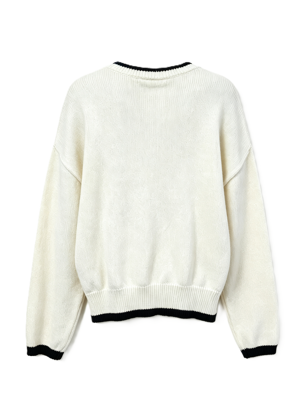 Varsity Number Intarsia Drop Shoulder Sweater - Apricot - 1
