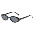 Slim Oval Retro Frame Sunglasses - Color_01