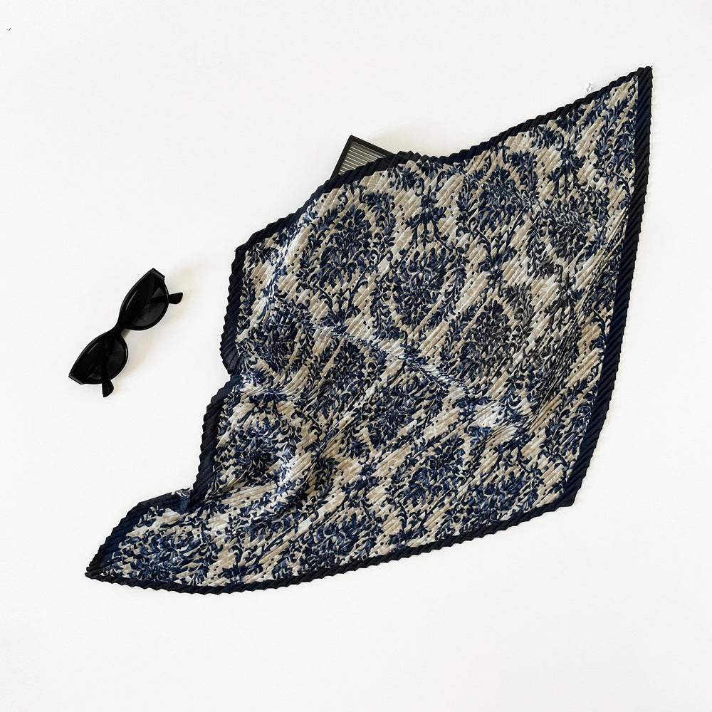 Pleated Crinkle Square Bandana Head Scarf - view 6