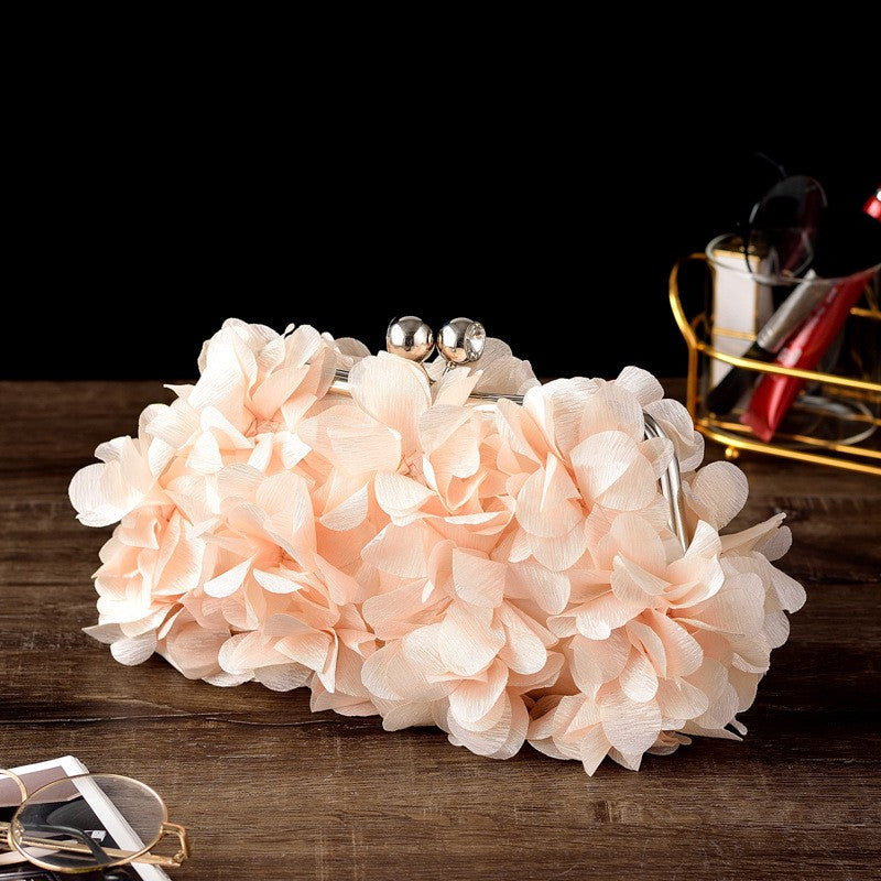 Petal Flower Kiss Lock Evening Clutch