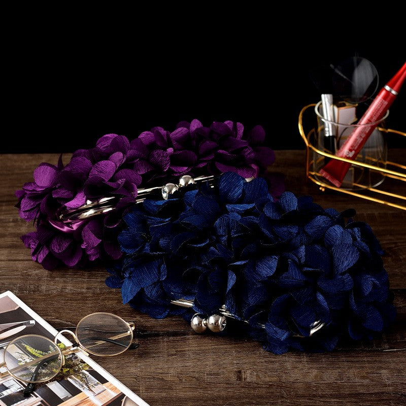 Petal Flower Kiss Lock Evening Clutch
