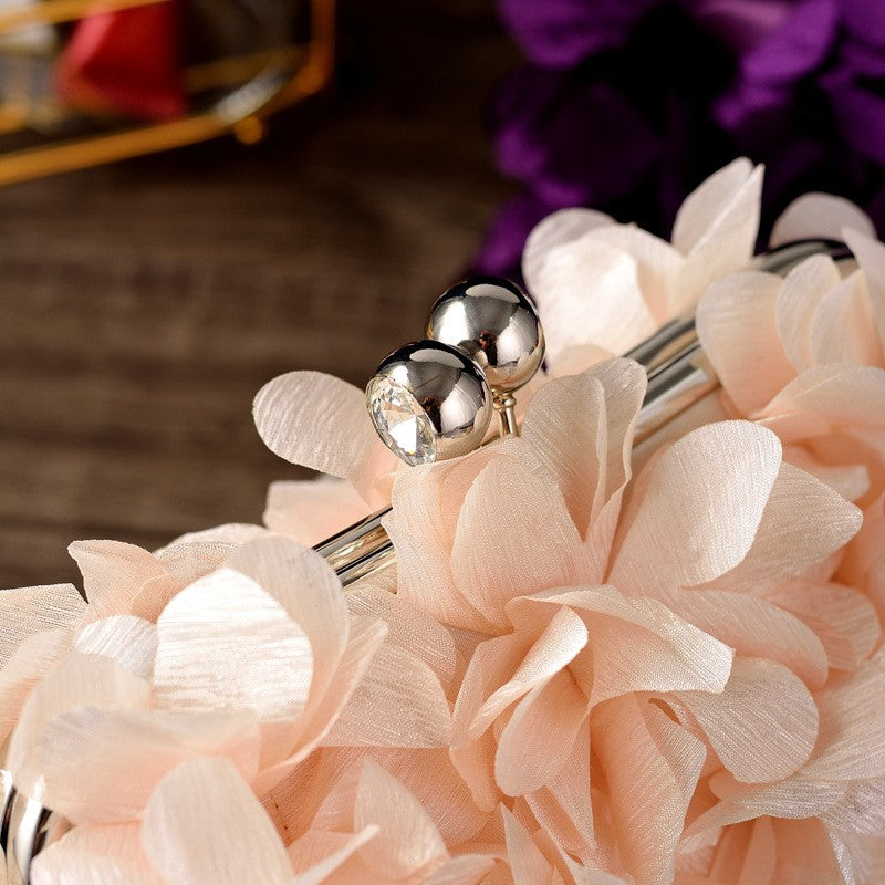 Petal Flower Kiss Lock Evening Clutch
