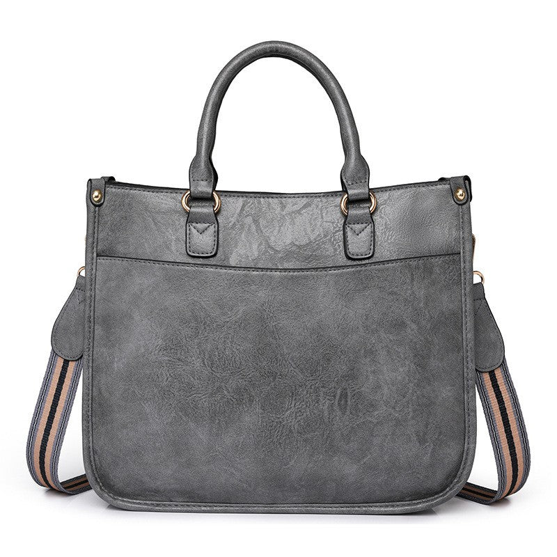 Structured Work Satchel with Striped Guitar Strap