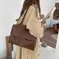 Slouchy Flap Shoulder Bag with Crossbody Strap