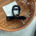 Sleek Ribbon Bow Jaw Hair Clip - GBlack3in