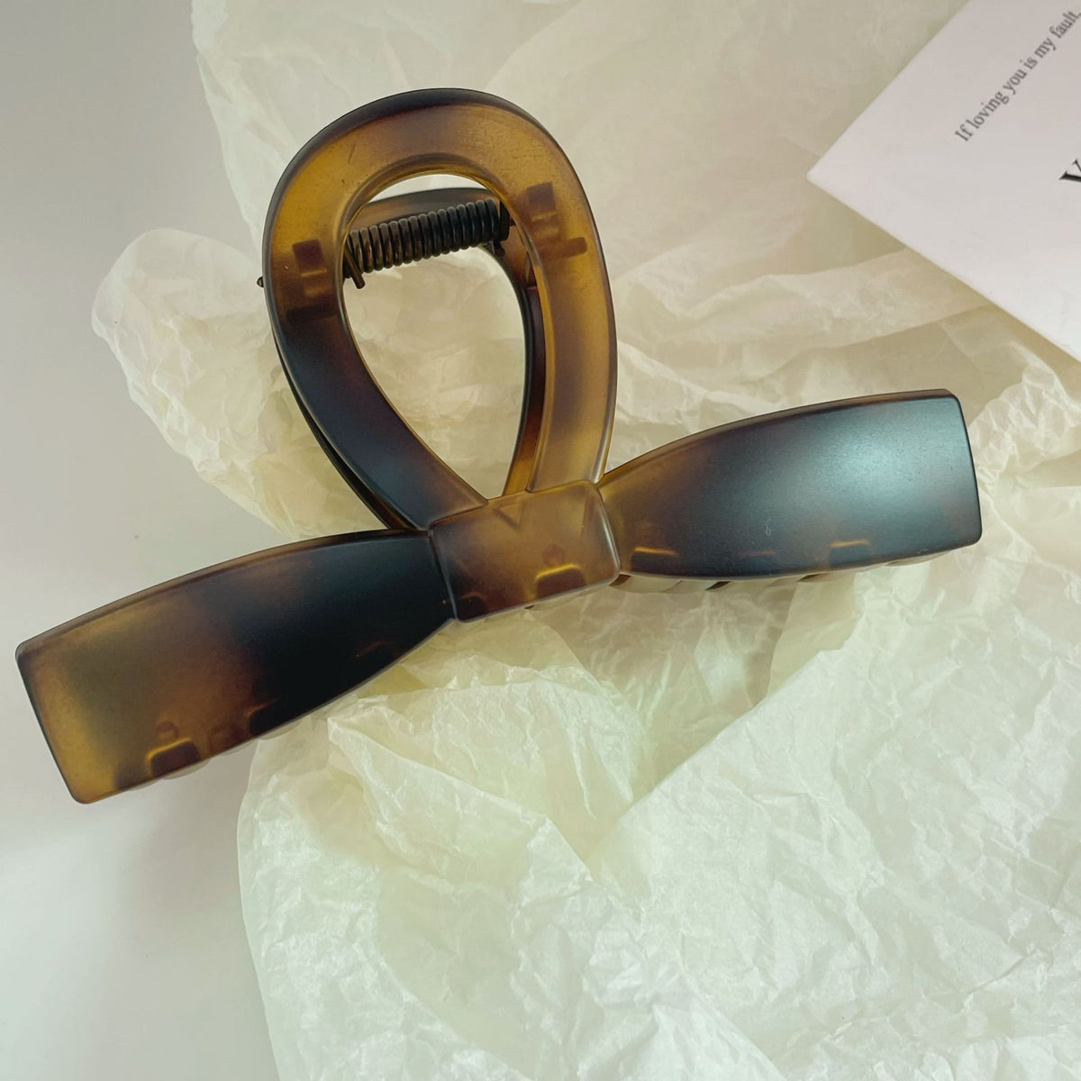 Sleek Ribbon Bow Jaw Hair Clip - MDecay5in