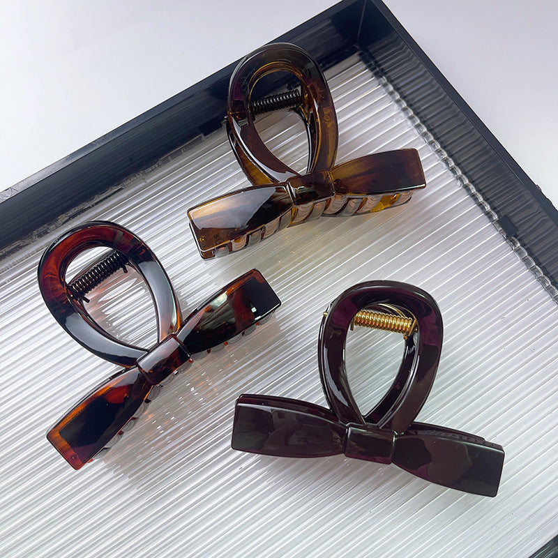 Sleek Ribbon Bow Jaw Hair Clip - view 1