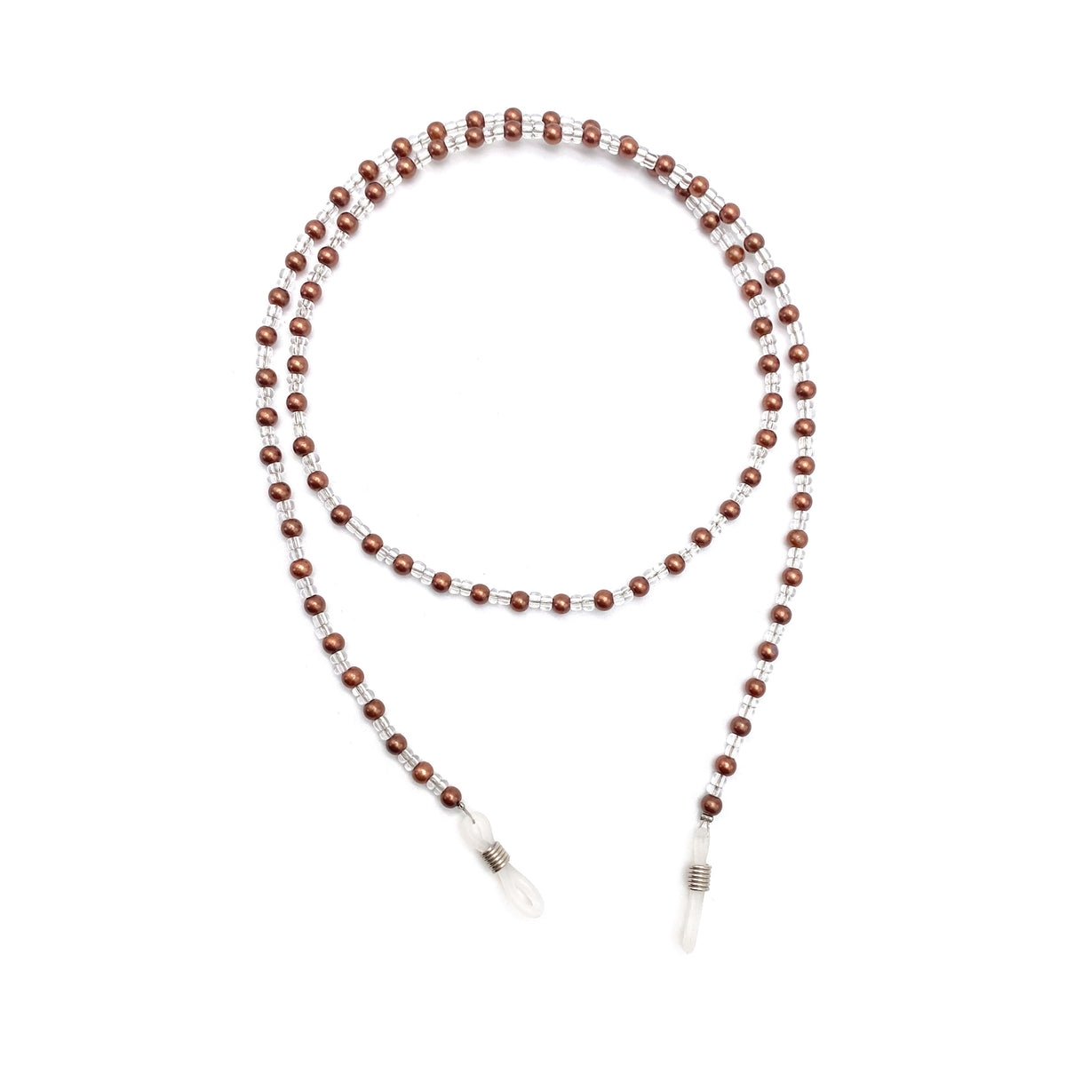 Retro Two Tone Bead Glasses Chain - Brown - 1