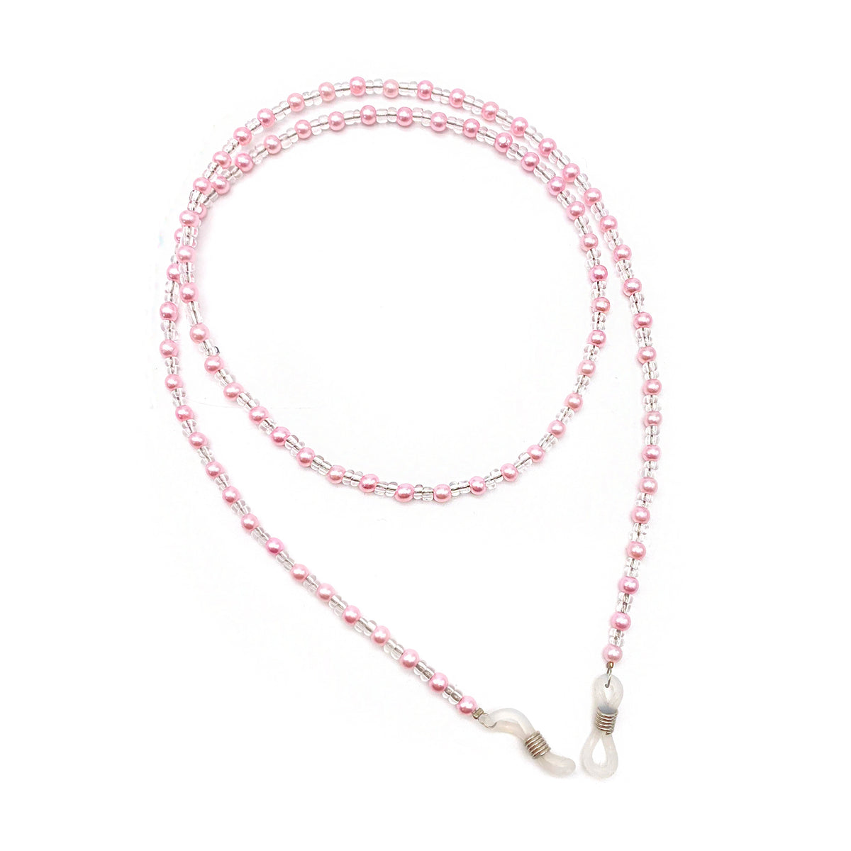 Retro Two Tone Bead Glasses Chain - Pink
