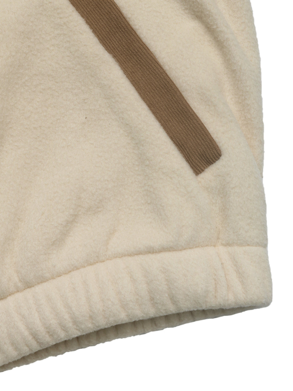 Contrast Trim Zip Up Fleece Jacket - Apricot - 1