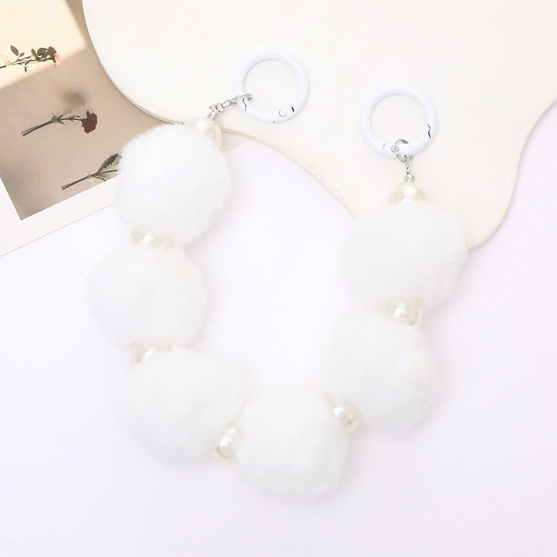 Pom Pom Wristlet Keychain and Bag Charm - Color_01