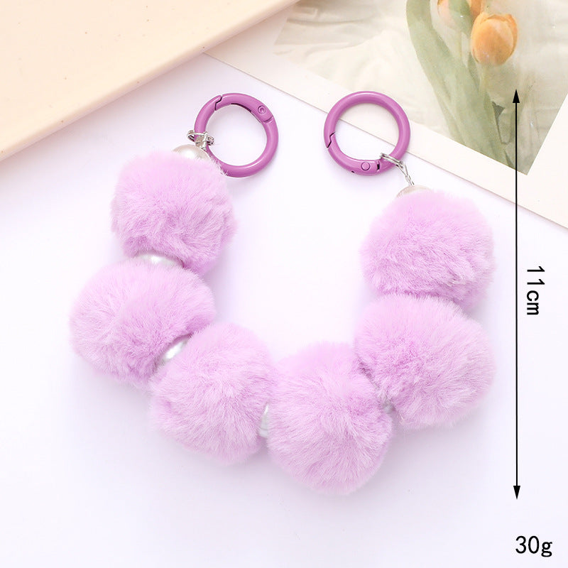 Pom Pom Wristlet Keychain and Bag Charm - Color_03