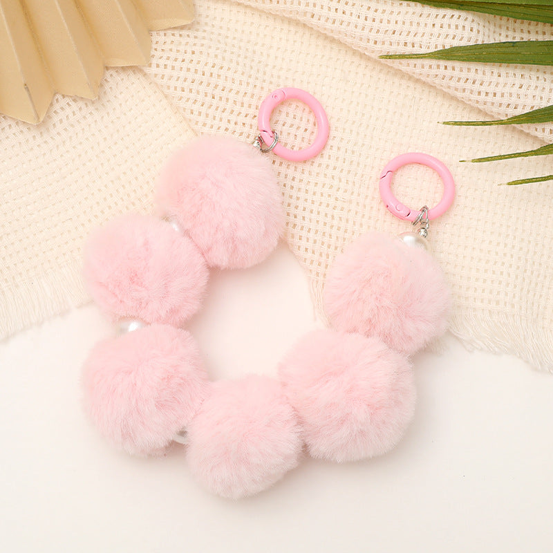 Pom Pom Wristlet Keychain and Bag Charm - Color_04