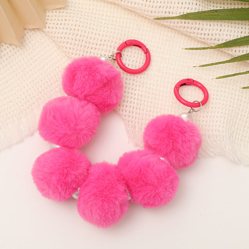 Pom Pom Wristlet Keychain and Bag Charm - Color_07