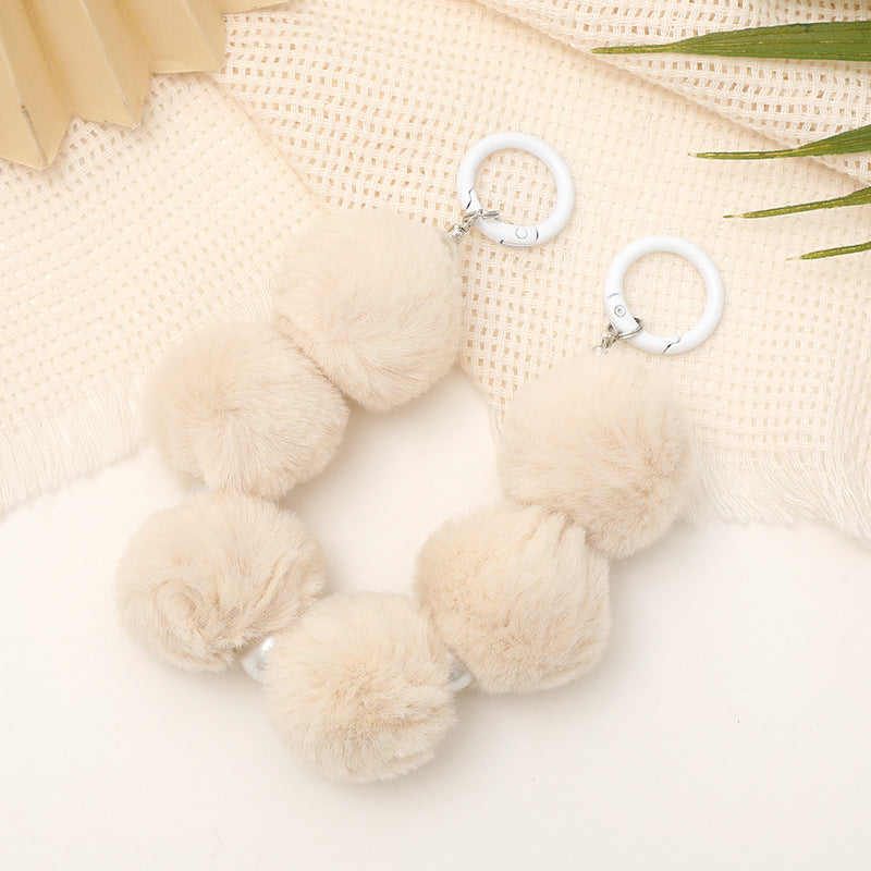 Pom Pom Wristlet Keychain and Bag Charm - Color_08