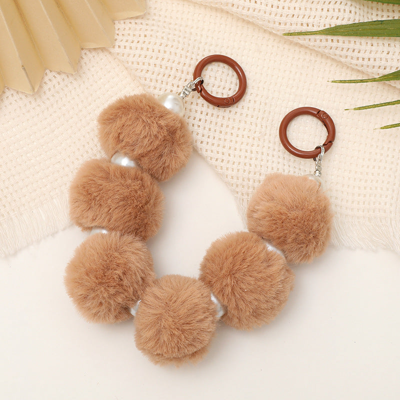 Pom Pom Wristlet Keychain and Bag Charm - Color_09