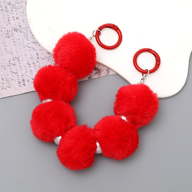 Pom Pom Wristlet Keychain and Bag Charm - Color_11