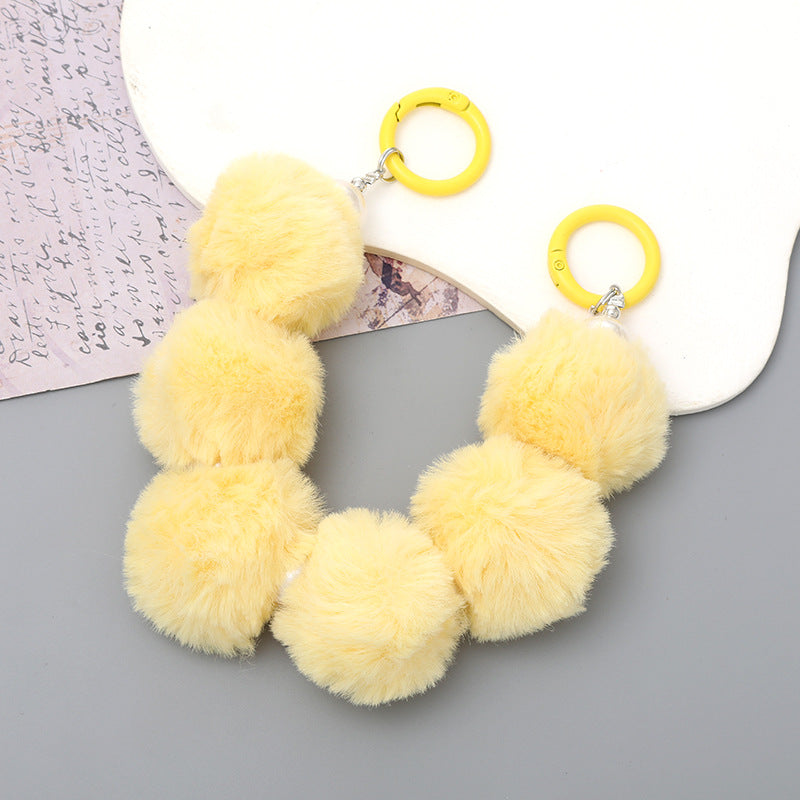 Pom Pom Wristlet Keychain and Bag Charm - Color_13
