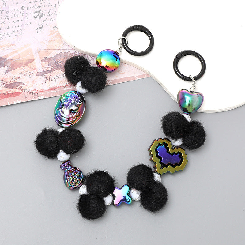 Pom Pom Wristlet Keychain and Bag Charm - Color_16
