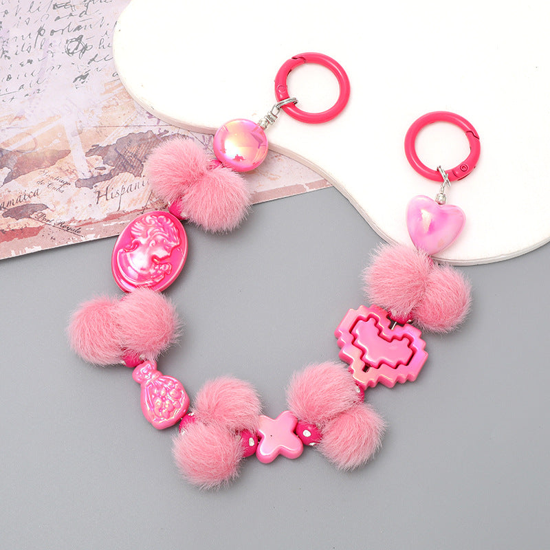 Pom Pom Wristlet Keychain and Bag Charm - Color_18