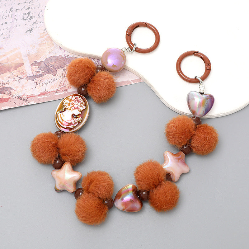 Pom Pom Wristlet Keychain and Bag Charm - Color_22