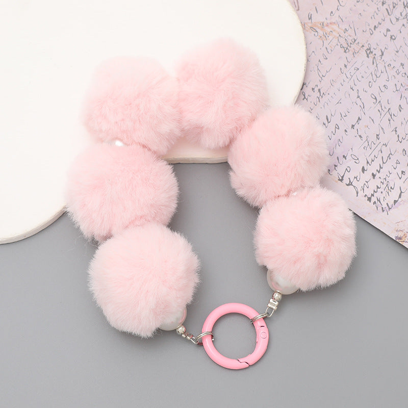 Pom Pom Wristlet Keychain and Bag Charm - Color_23
