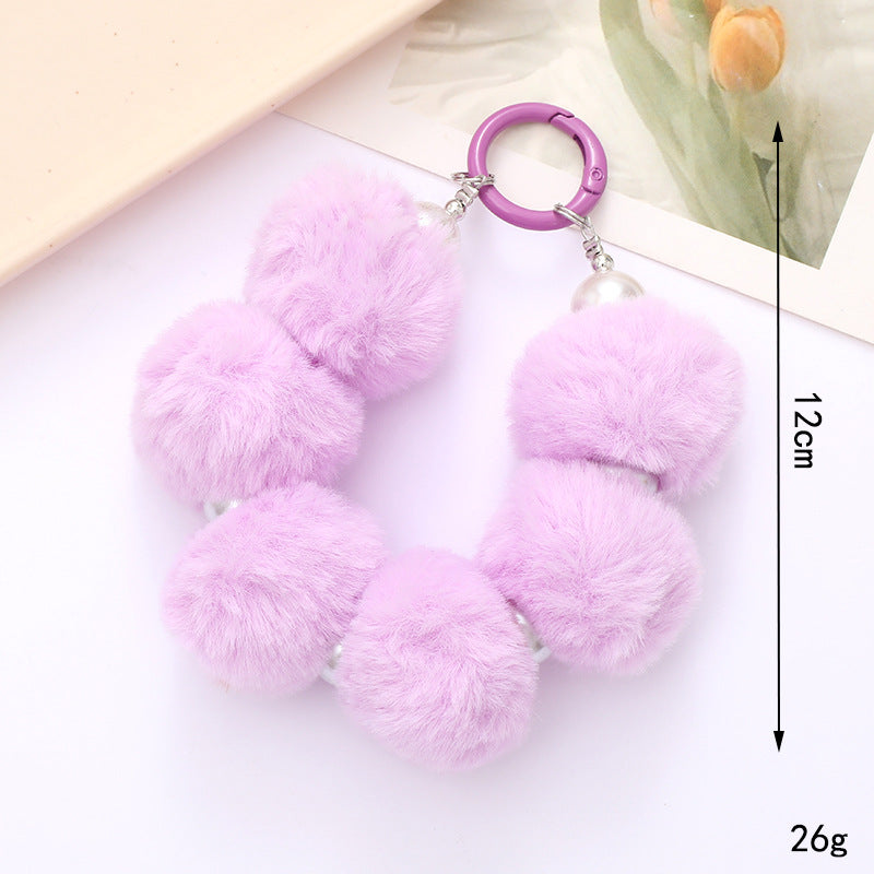 Pom Pom Wristlet Keychain and Bag Charm - Color_28