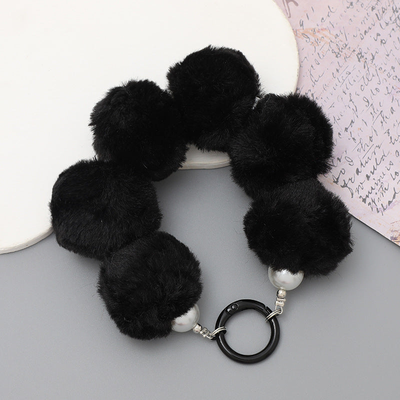 Pom Pom Wristlet Keychain and Bag Charm - Color_30