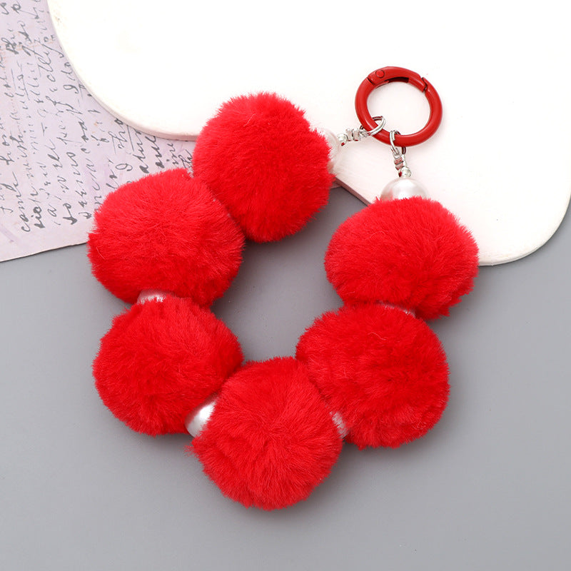 Pom Pom Wristlet Keychain and Bag Charm - Color_32