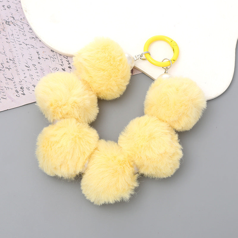 Pom Pom Wristlet Keychain and Bag Charm - Color_33