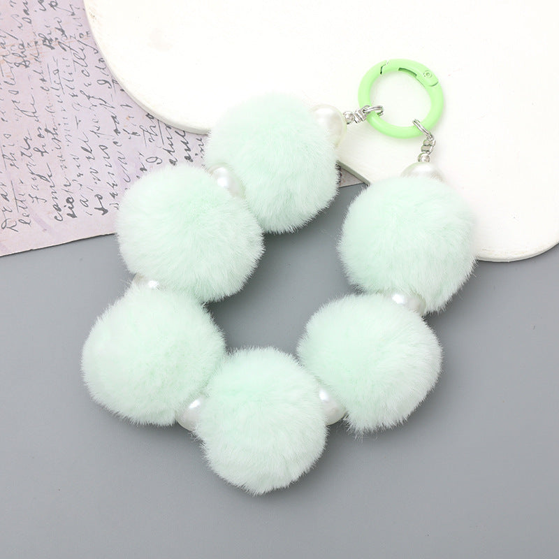 Pom Pom Wristlet Keychain and Bag Charm - Color_34
