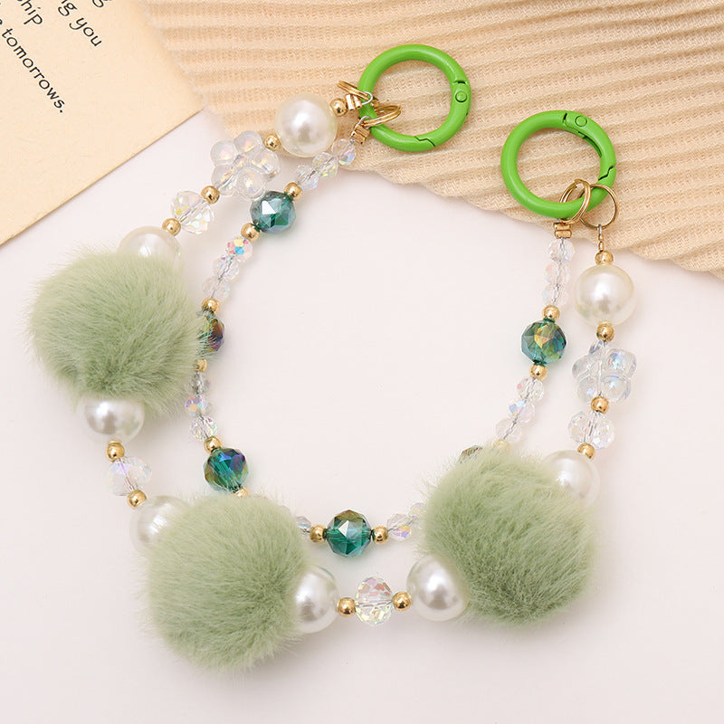 Pom Pom Wristlet Keychain and Bag Charm - Color_37