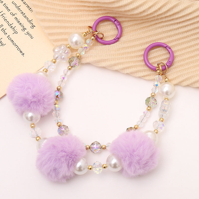 Pom Pom Wristlet Keychain and Bag Charm - Color_39