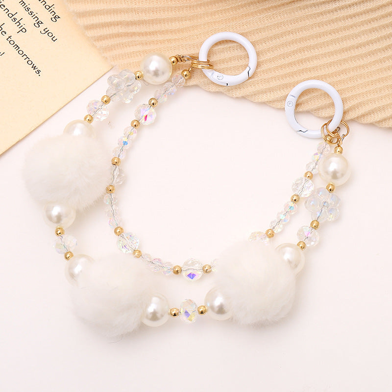 Pom Pom Wristlet Keychain and Bag Charm - Color_40