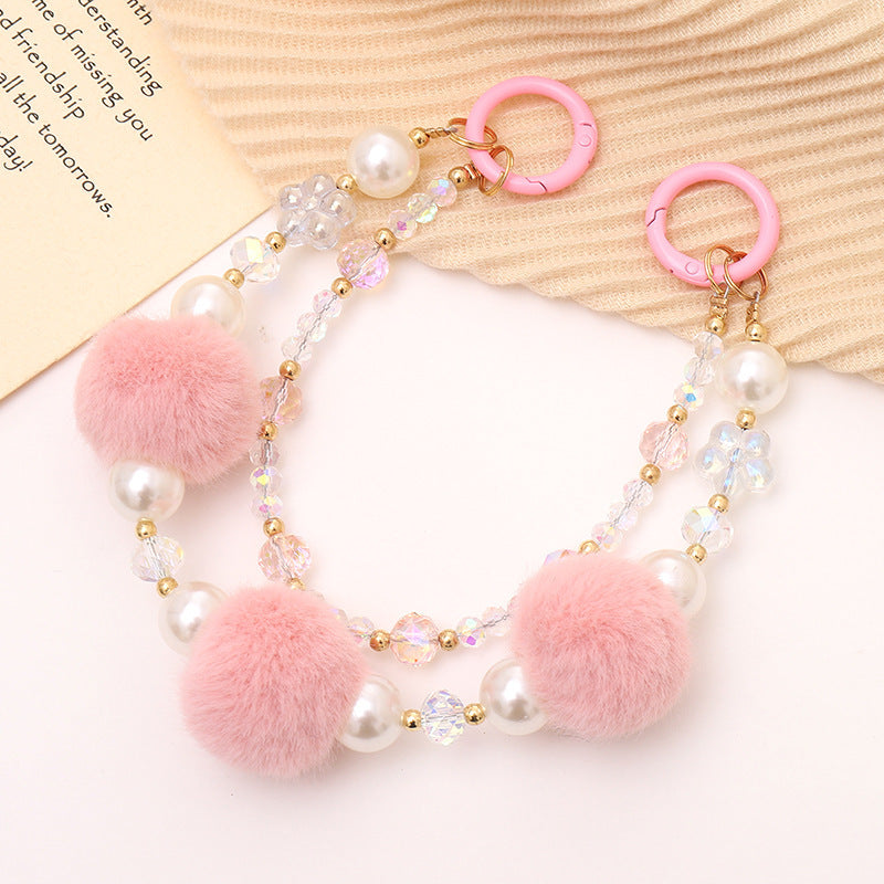 Pom Pom Wristlet Keychain and Bag Charm - Color_41