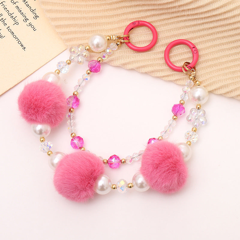 Pom Pom Wristlet Keychain and Bag Charm - Color_42