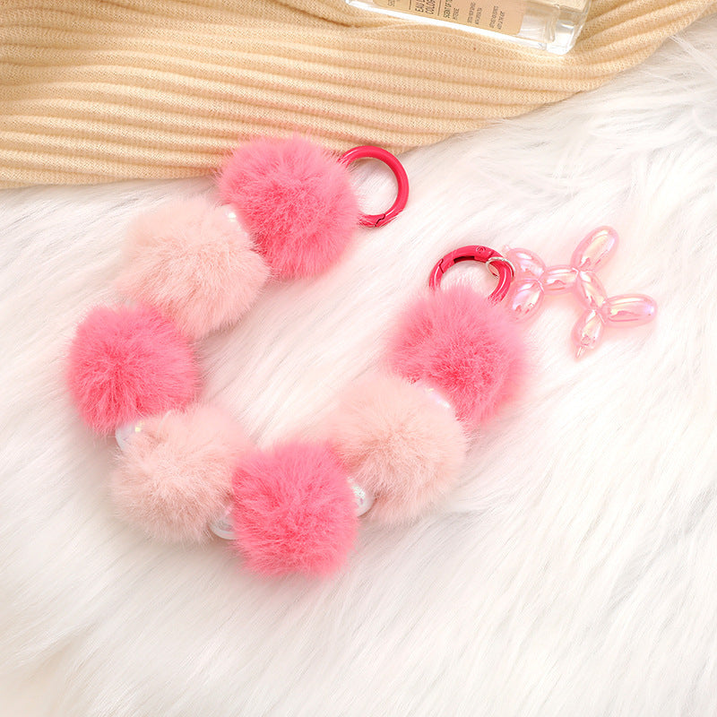 Pom Pom Wristlet Keychain and Bag Charm - Color_43