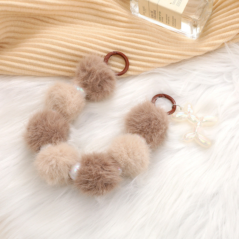 Pom Pom Wristlet Keychain and Bag Charm - Color_44