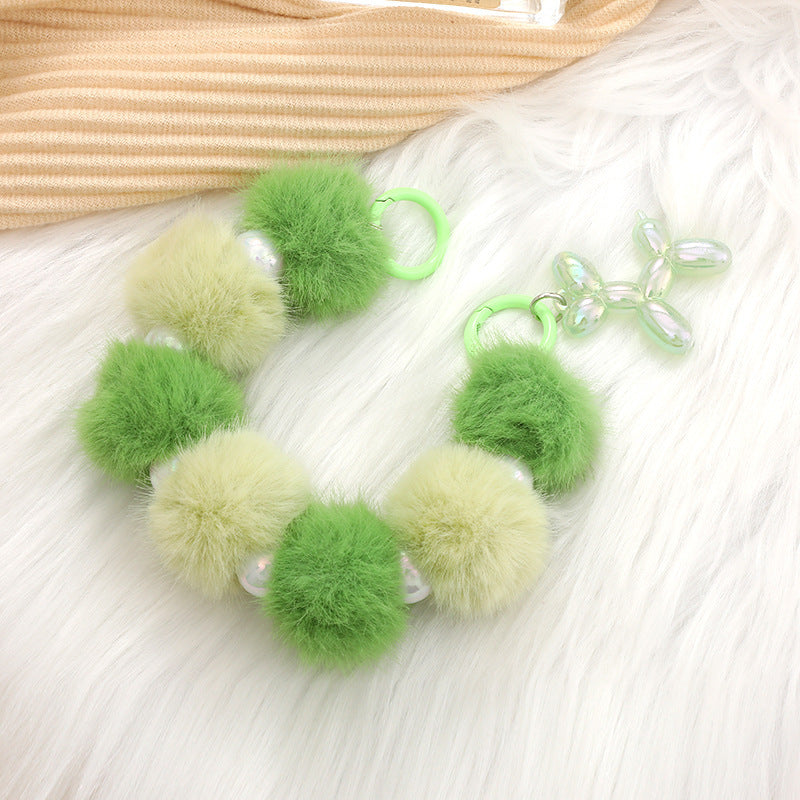 Pom Pom Wristlet Keychain and Bag Charm - Color_47