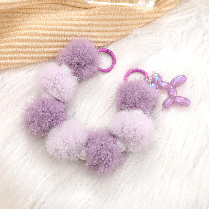 Pom Pom Wristlet Keychain and Bag Charm - Color_48
