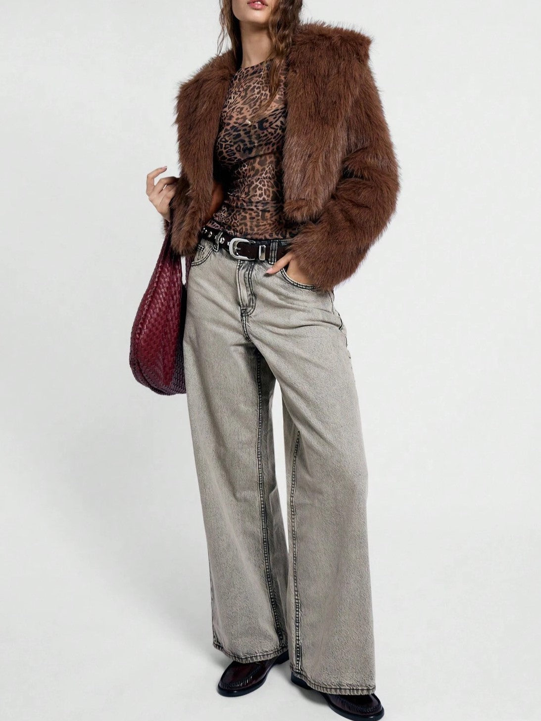 Leopard Print Mesh Second Skin Top - Leopard - 2