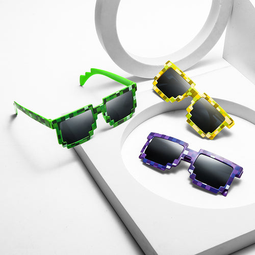 8-Bit Pixel Novelty Square Sunglasses